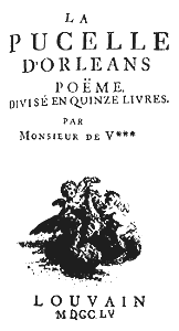 Pucelle d'Orleans Louvain 1755